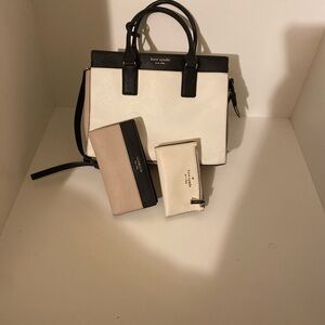 Kate Spade Black and White Satchel Trio